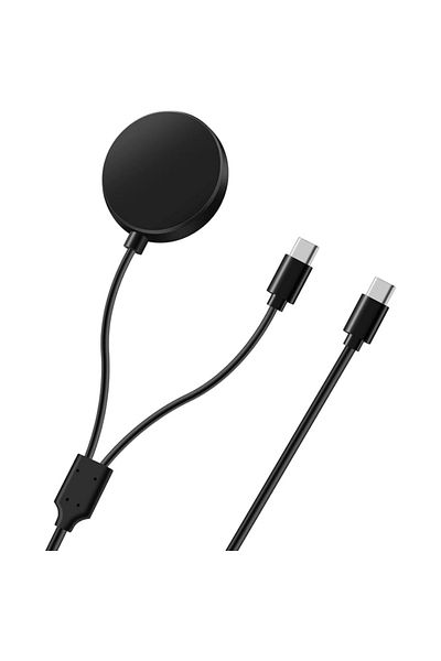 Choice Black 2-in-1 charger for Samsung Galaxy Watch 7/6/5/5 Pro USB-C smartwatch and smartphone charger re