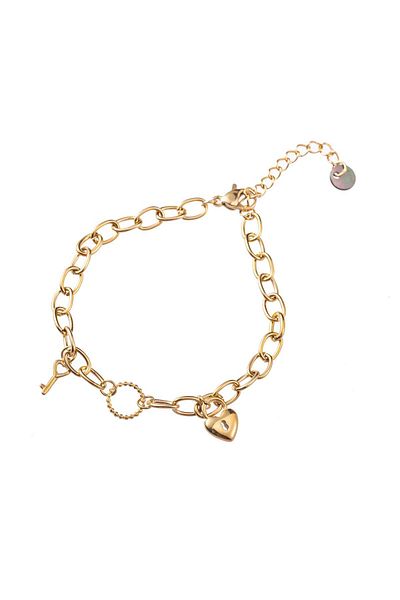 Go Dutch Label Key to My Heart (gold stainless steel)