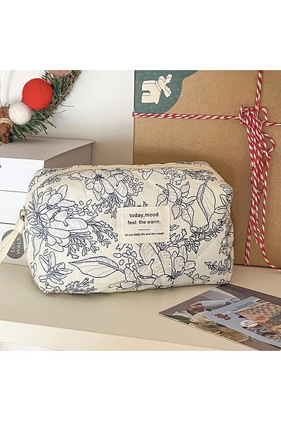 Choice Small Wholesale Vintage Flower Women Cosmetic Bag Portable Zipper Makeup Travel Organizer Female Han