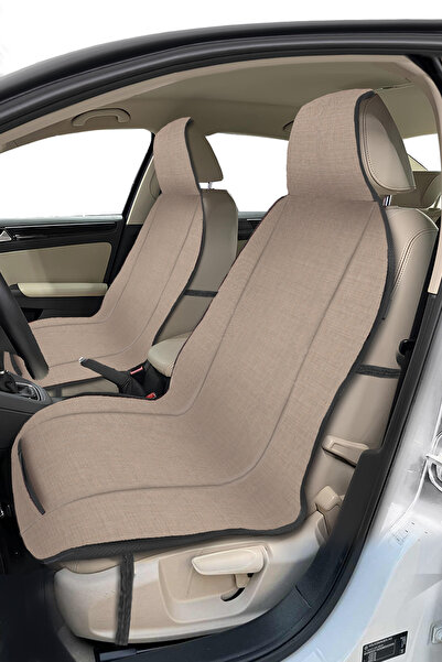 TUSBA MARKET Κρεμ λινό μαξιλάρι προστασίας καθισμάτων αυτοκινήτου με τσέπες |...