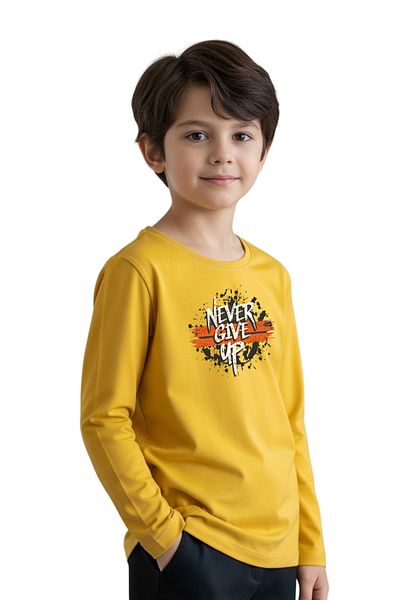 FYK COLLECTİON 3-Pack Zero Collar Printed Detail Boy's Sweatshirt