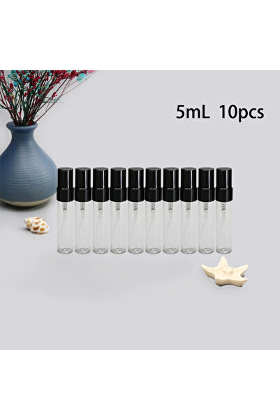 Choice4 10 قطع من الزجاج 5 مل أسود 5 مل 10 مل 10 قطع من زجاجات عطر زجاجية شفا...