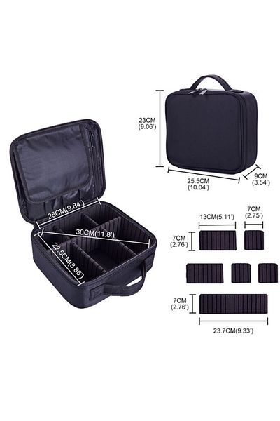 Choice black New Makeup Bag for Women Travel Waterproof Necessary Beauty Brush Embroidery Tool Storage Cosm