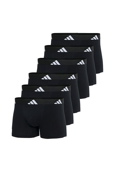 adidas Herren Boxershorts, 6er Pack - Trunks, Active Flex Cotton, Logo, einfarbig