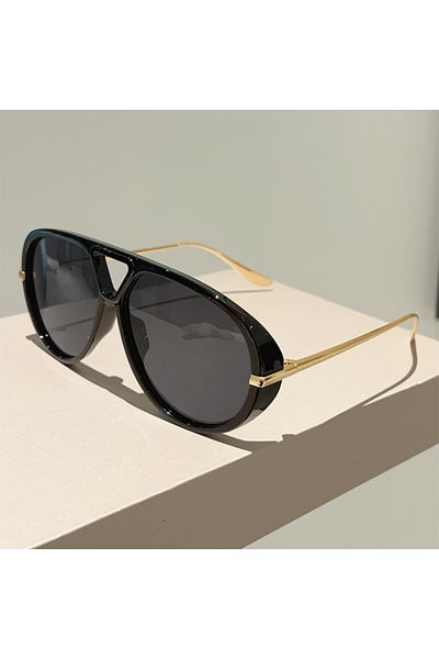 Choice as picture shows black-black KAMMPT Oversized Pilot Sunglasses 2025 New in Vintage Double Bridge Sun