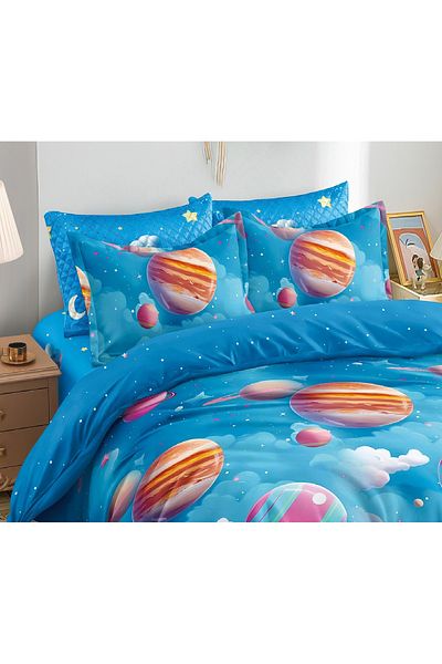 CHIRASO CHIRASO Bedding, ANIMATED FINE, ELASTIC Sheet 180x200+25cm, Duvet Cover 200x230cm, 4 Pillowcases