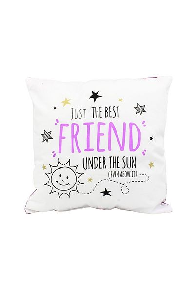 Nekupto Decorative pillow - "Just the Best Friend Under the Sun", 30x30 cm, cotton