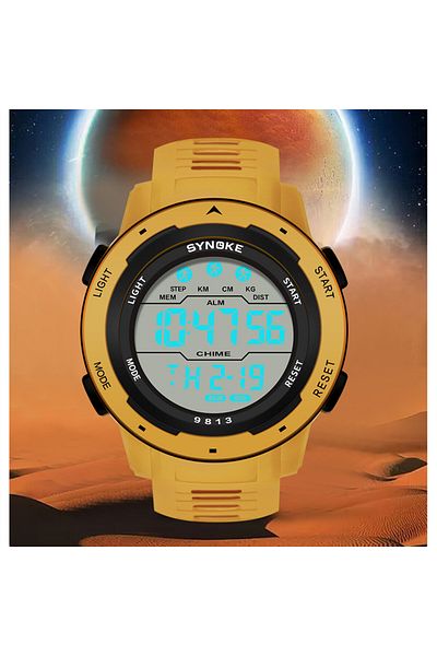 Choice yellow Men Digital Watch Sports Watches Timing Function Alarm Clock Waterproof 50M Digital Watch Mil