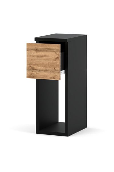 Meble NOPTIERĂ ÎNGUSTĂ 20CM NEAGRĂ WOTAN PENTRU DORMITOR NAKASTLIK LOFT