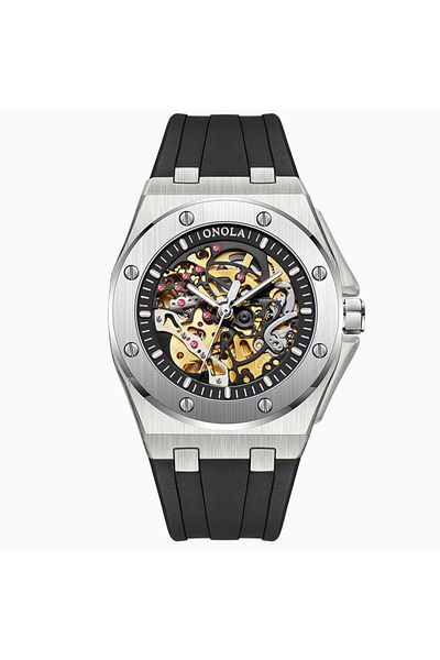Choice silver black ONOLA Watch Top Brand Luxury Sports Men Wristwatch Waterproof Automatic Mechanical Wat