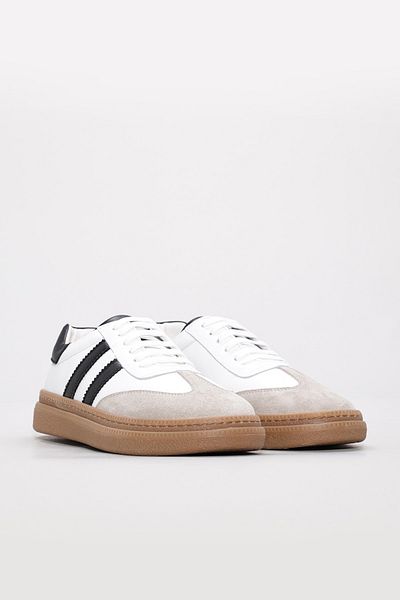 Ayakkabıhane Genuine Leather Inside and Outside White Black Women's Casual Daily Shoes Ah08934261233