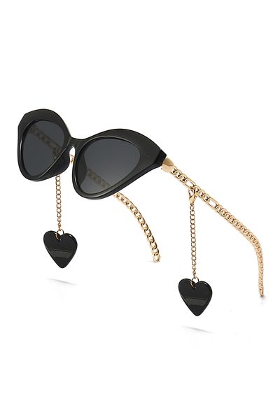 Choice black Gg0978 Cross-Border Cat-Eye Narrow Modern Retro Rope Decorative Sunglasses Trendyy Street Phot