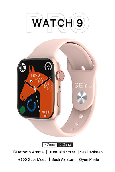 SEYUWATCH Watch 9 Pro Akıllı Saat Iphone ve Android Tüm Telefonlara Uyumlu Smartwatch Uyumlu
