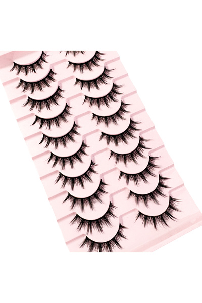 Choice1 10 أزواج من رموش Mange من 09، 10 أزواج من رموش Mange، رموش عين القطة ثلاثية الأبعاد، رموش المنك الصناعية، رموش صناعية ناعمة طبيعية