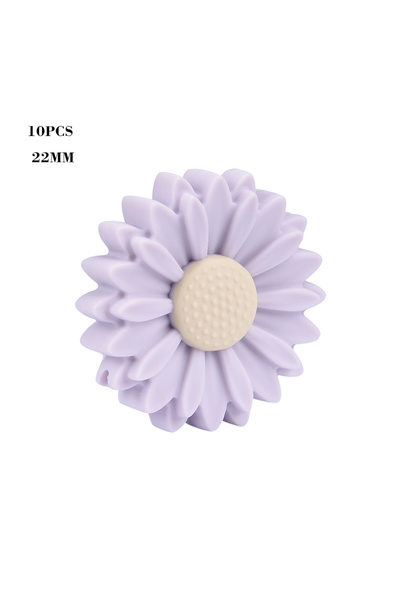 Choice1 خرز سيليكون صغير على شكل زهرة الأقحوان وعباد الشمس من لوفكا، برائحة ا...