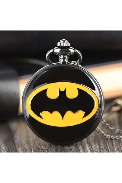 Choice black Smiling face black pocket watch cartoon anime retro flip quartz pocket watch personalized fash
