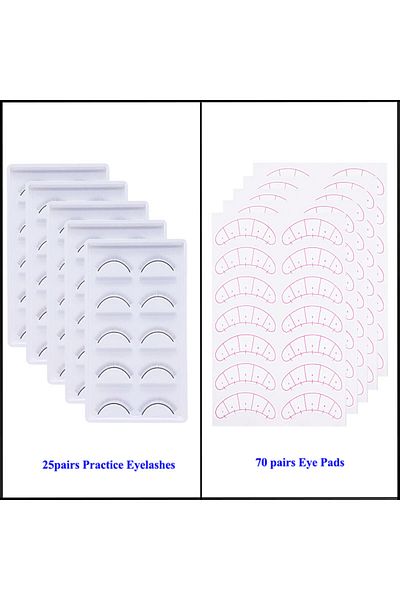 Choice 1 Mannequin Head for Eyelash Extension With Practice Eyelashes Silicone Mannequin Head Eye Pads Las.