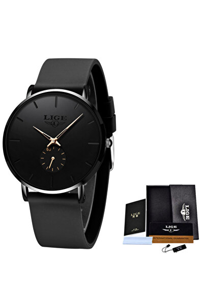 Lige ساعات رجالية رياضية جديدة موضة 2023 باللون الأسود والذهبي، علامة تجارية ...