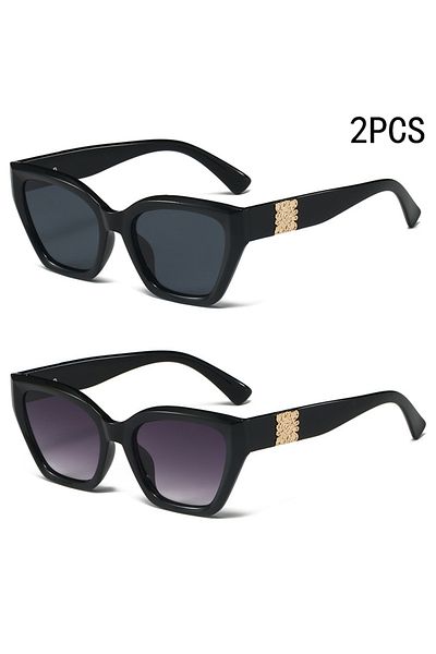 Choice BlackDoublegrey 2/6PCS Sunglasses For Women 2025 New Retro Cat Eye Sunshade Sun Protection Fashion S