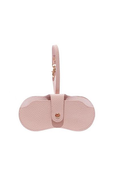 Choice pink Magnetic Glasses Case - Slim Leather Sunglasses Pouch Holder - Portable Travel Eyewear Organize