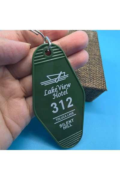 Choice green Horror Game Silent Hill 2 Lake View Hotel 312 Keyring Keychain for Women Men Car Keyring Key h
