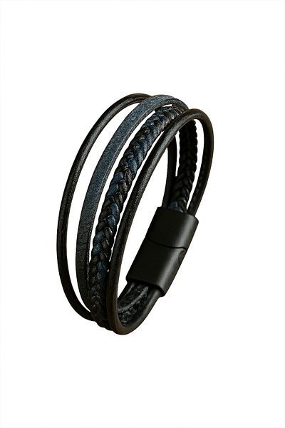 Bittox New Season Stylish and Modern Men's Leather Bracelet - Suitable for Daily and Special Use