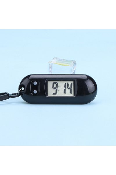 Choice Black New Sporty LED Digital Keychain Pocket Watch for Kids Silent LCD Digital Display Portable Stud