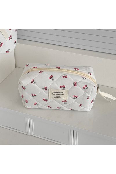 Choice Small Wholesale Cherry Tote Women Makeup Bag Portable Cute Ladies Cosmetic Toiletry Storage Pouch Ha