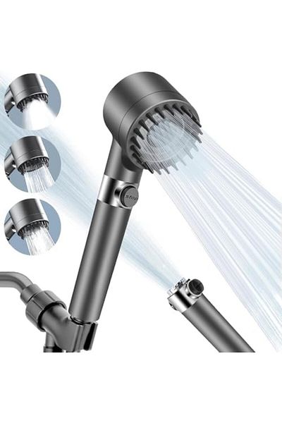 Türkiye Filtered Shower Head, High Pressure Shower Head with 3 Spray Modes, Power Wash for Hard Water, Handh