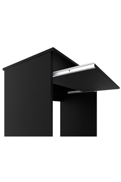 Meble Small Black Computer Desk 68 CM 1 Shelf Gaming School Desk