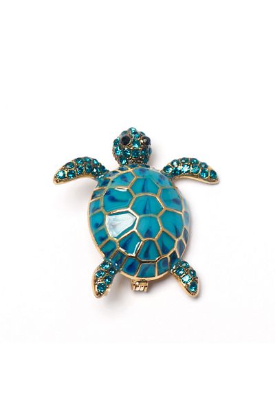 Choice D-1285-Blue Enamel Turtle Brooches For Women Luxury Designer Classic Unique Personality Animal Brooc