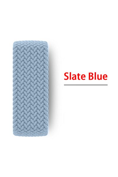 Choice L 42 44 45 46 49 mm Slate Blue Braided Solo Loop For Apple watch Band 44mm 45mm 42mm 40mm 41mm 46mm