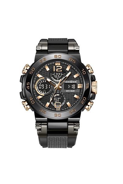 Choice black rose FOXBOX Business Watch Men Fashion Diver Watch Men Top Brand Luxury Sport Waterproof Milit