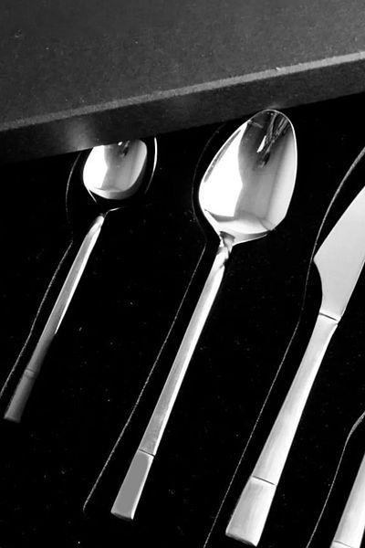 HOMENIVA Steel Satin Alya Sweet Spoon 12 Pieces