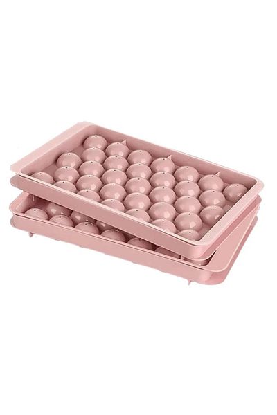 Theuwnee Theuwnee Ice Cube Tray Set of 2, 25 x 14 x 3 cm, plastic, pink