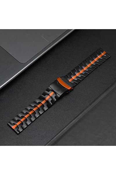 Choice Huawei GT5 5Pro 46mm Black Orange Titanium Metal Strap For Huawei Watch GT 5 Pro 46mm Luxury 22mm Br