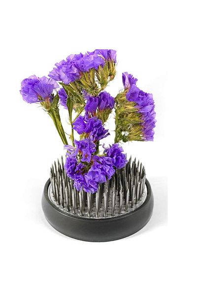 OEM Round flower arrangement stand, diameter 4 cm, stainless steel, black, silver