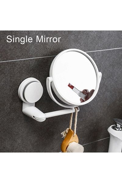 Choice Single Mirror 360°rotating Folding Makeup Mirror Wall-mounted Installation-free Round Wall-mounted S
