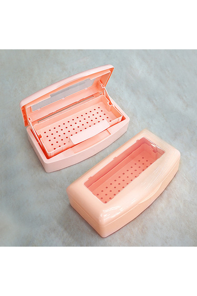 Choice صينية تعقيم أدوات تزيين الأظافر باللون البرتقالي، منظم تخزين صندوق تعق...