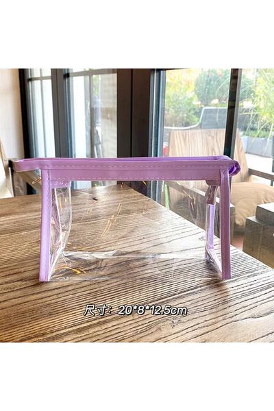 Choice Purple 1PC Large Capacity Waterproof Cosmetic Bag Clear Summer Storage Makeup Organizer Bags Supplie