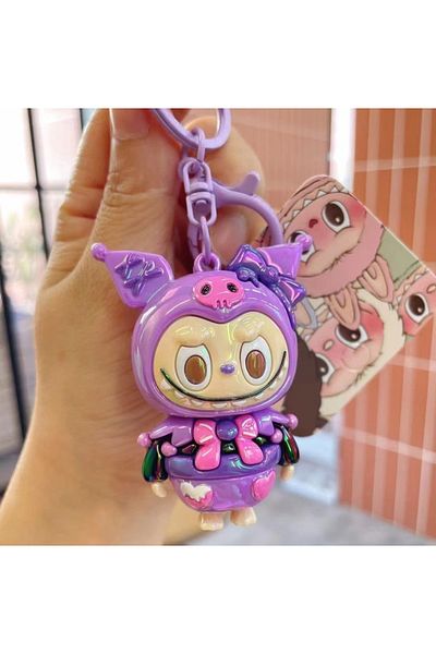 Choice 6 cm purple Explosive Cute Electroplated Drag Cloth Cloth Key Chain/tabletop Decoration/small Gift/c