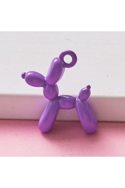 Choice N-10pcs 10pcs 19x14mm 3D Balloon Dog Charms Pendant Multi-colors Mixed DIY Necklace Keychain Jewelry