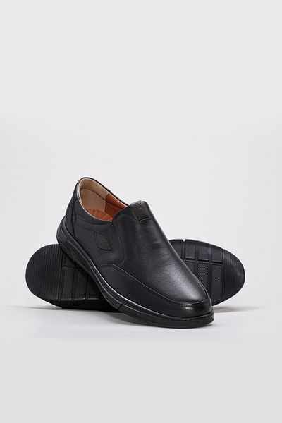 Ayakkabıhane Genuine Leather Inside and Outside Black Men's Casual Daily Shoes Ah08951132162613