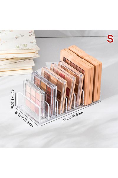 Choice S Makeup Organizer Desktop Multi-cell Display Box Makeup Blush Cosmetics Shelf 7-compartment Plasti.