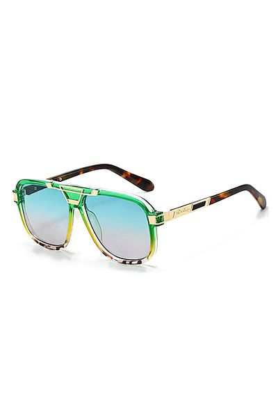 Choice green 2025 New Fashionable Large Frame Women Sunglasses Gradient Color Glasses Women Trendy Accessor