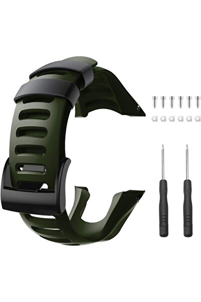 Choice سوار ساعة Suunto Ambit 3 باللون الأخضر العسكري، سوار رياضي بديل ناعم م...