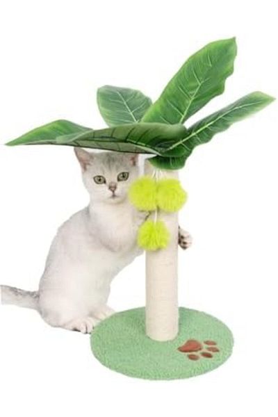 aylam Cat Scratching Post, Cat Scratcher Tree, Natural Sisal Cat Scratch Post Beds Interactive 3 Toy