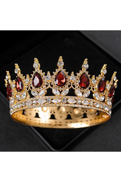 Choice Brown Baroque Crystal Tiaras And Crowns Rhinestone Prom Diadem Headband Crown Bridal Wedding Hair Ac