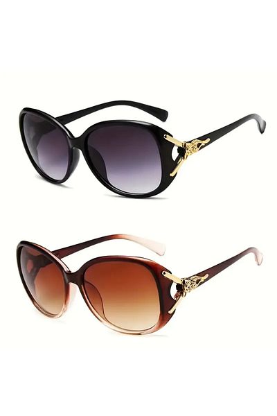Choice other 2PCS B1 2PCS Fashion Oversized Sunglasses Women Plastic Female Big Frame Gradient Sun Glasses