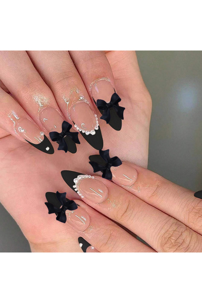 Choice أظافر متعددة 24 قطعة أظافر وردية مربعة قصيرة وأظافر صناعية فرنسية قابل...